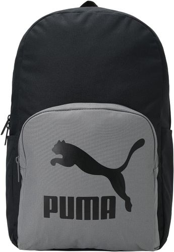 תיק גב עם תא גדול, תא קדמי קטן ושני תאי צד לבקבוק, מתאים גם ללפטופ - שחור אפור