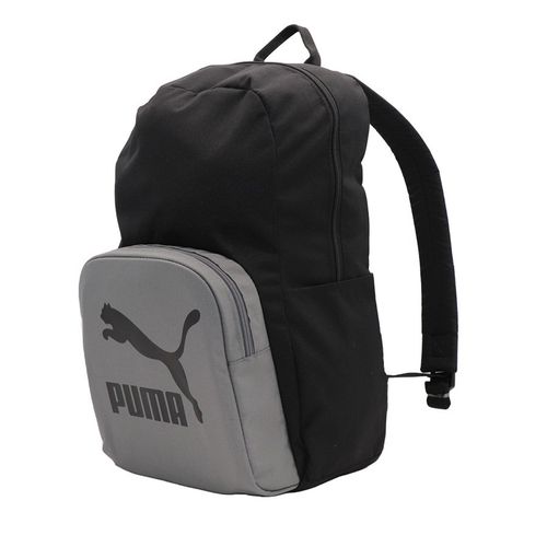 תיק גב עם תא גדול, תא קדמי קטן ושני תאי צד לבקבוק, מתאים גם ללפטופ - שחור אפור