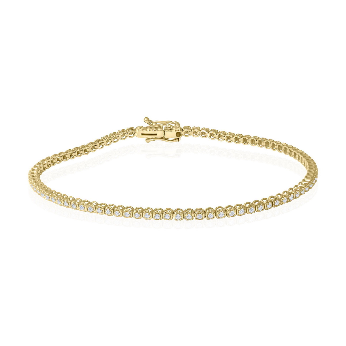 צמיד טניס יהלומים 1.0ct זהב 14K