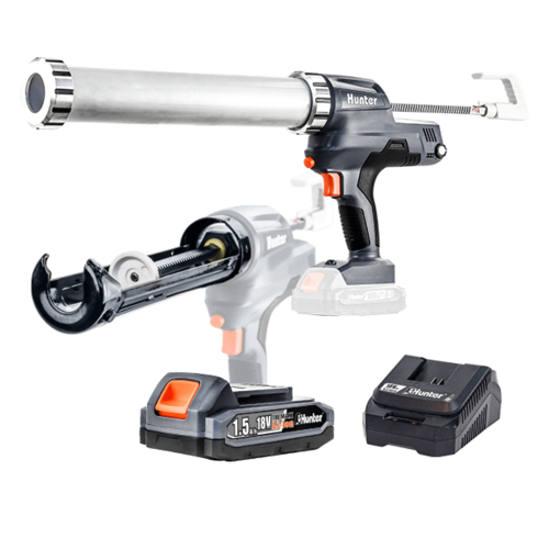אקדח מרק וסיליקון נטען 18V סוללה 1.5Ah ומטען 3A Hunter 