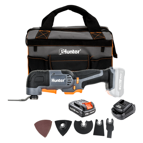 מולטיטול נטען 18V  סוללה 1.5Ah  מטען 3A  תיק בד ייעודי HUNTER