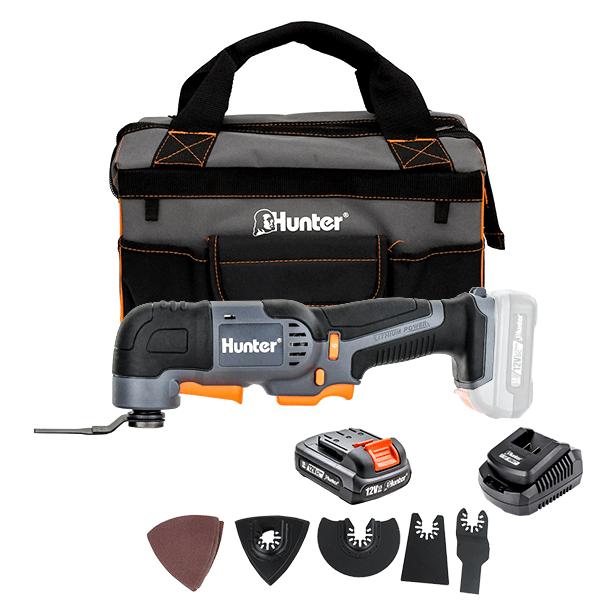 מולטיטול נטען 18V  סוללה 1.5Ah  מטען 3A  תיק בד ייעודי HUNTER