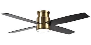 מאוורר תקרה מקיאטו "CCT 25W 52 עם שלט -שחור ובראס