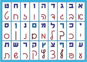 פלקט אותיות דפוס וכתב/ אפונה