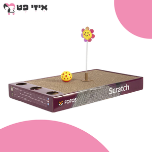 פופוס קרטון גירוד לחתול עם משחק קפיצי FOFOS