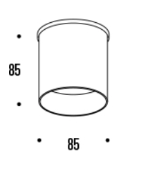  צמוד תקרה מוגן מים קונוס COB Tube 8W