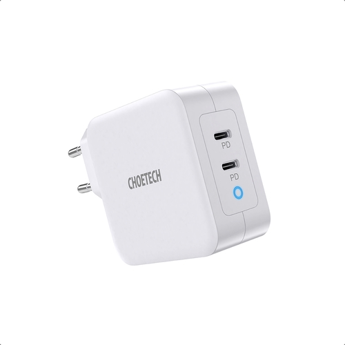 ראש מטען מהיר שתי כניסות Choetech PD 100W DUAL TYPE-C