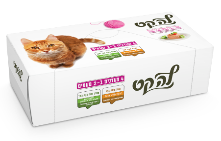 לה קט מולטיפק 4 מעדנים ב-2 טעמים בקר ועוף וכבד 100X4