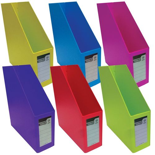 ארגונית לספרים ומחברות עשוי PVC איכותי - (מגוון צבעים) 