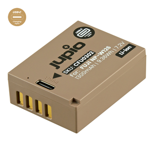 סוללת ליתיום Jupio NP-W126S *ULTRA C* (USB-C input) 1300mAh