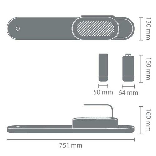 שרטוט ומידות הסט המלא: דיספנסר וסקוויזר לסבון, אורגנייזר אפור כהה ומשטח לייבוש כלים נירוסטה SinkStyle | ברבנטיה