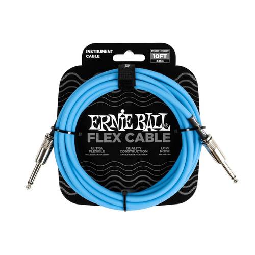 כבל לגיטרה Ernie Ball Flex Cable אורך 3 מטר במבחר צבעים