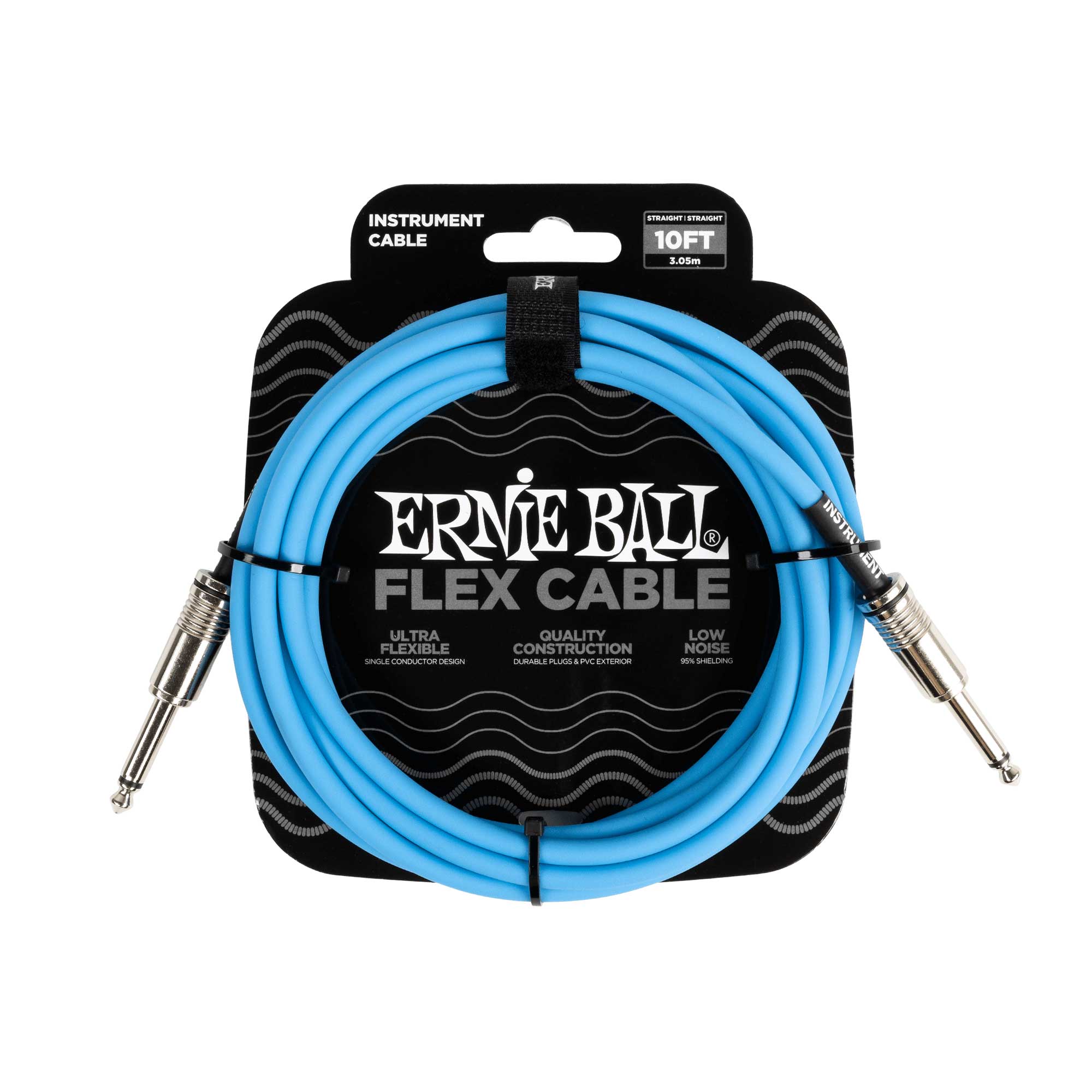 כבל לגיטרה Ernie Ball Flex Cable אורך 3 מטר במבחר צבעים