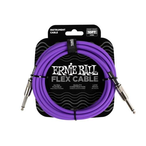 כבל לגיטרה Ernie Ball Flex Cable אורך 3 מטר במבחר צבעים
