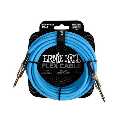 כבל לגיטרה Ernie Ball Flex Cable אורך 6 מטר במבחר צבעים