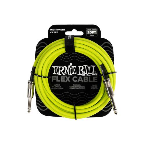 כבל לגיטרה Ernie Ball Flex Cable אורך 6 מטר במבחר צבעים