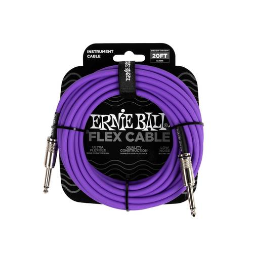 כבל לגיטרה Ernie Ball Flex Cable אורך 6 מטר במבחר צבעים