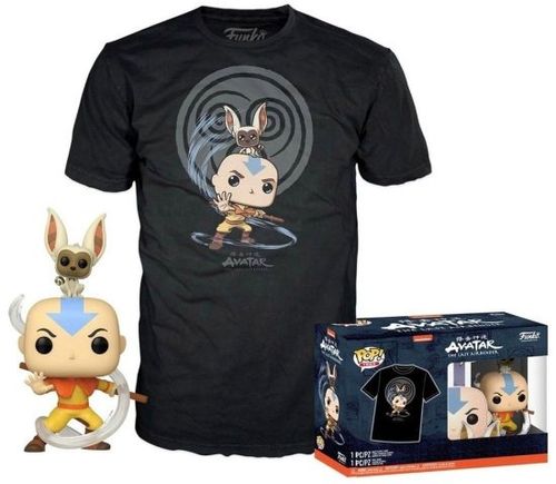 חבילת מתנה אווטר: Avatar Last air Bender Aang & Momo בובה + חולצה