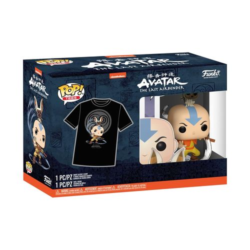 חבילת מתנה אווטר: Avatar Last air Bender Aang & Momo בובה + חולצה