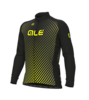 חולצה ארוכה לרכיבת אופניים לגברים ALE PRIME L/S JERSEY שחור-צהוב מחממת ומנדפת