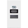 שקע טעינה 5V 3000mA TYPE A+C, 1 מודול לבן CLASSIA