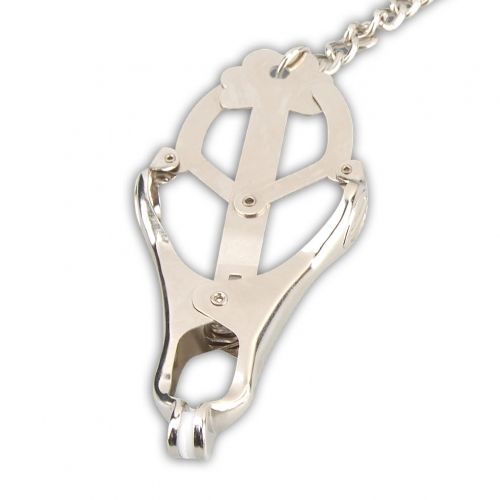 מצבטים לפטמות יפניים עם שרשרת Lux Fetish