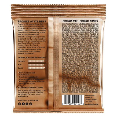 סט מיתרים לגיטרה אקוסטית Ernie Ball 2150 Earthwood Phosphor Bronze 10-50