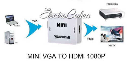 מתאם VGA ל HDMI ממיר אותות (מוגבר)