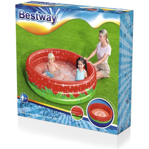 בריכה מתנפחת עגולה בעיצוב תות שדה | Bestway