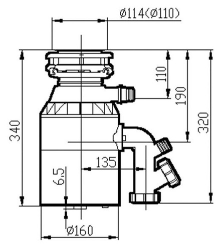 טוחן אשפה 1 כ