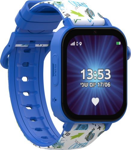 שעון טלפון חכם לילדים קידי ווטש Connect דור 4 עם צפיית וידאו מרחוק, תמיכה באפליקציות ובקרת מיקום - תכלת