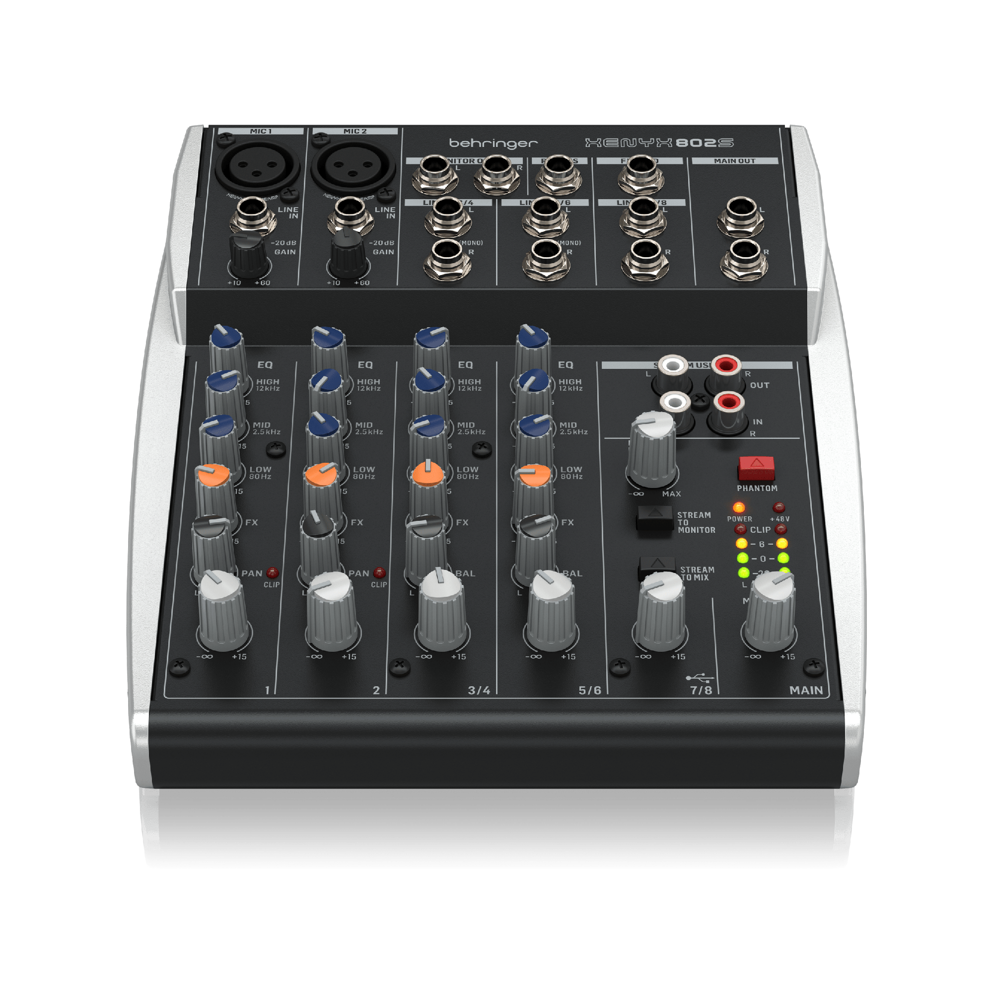 מיקסר אנלוגי פרימיום 8 כניסות X802S עם ממשק USB