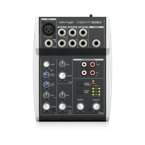 מיקסר אנלוגי פרימיום עם 5 כניסות X502S כולל ממשק USB