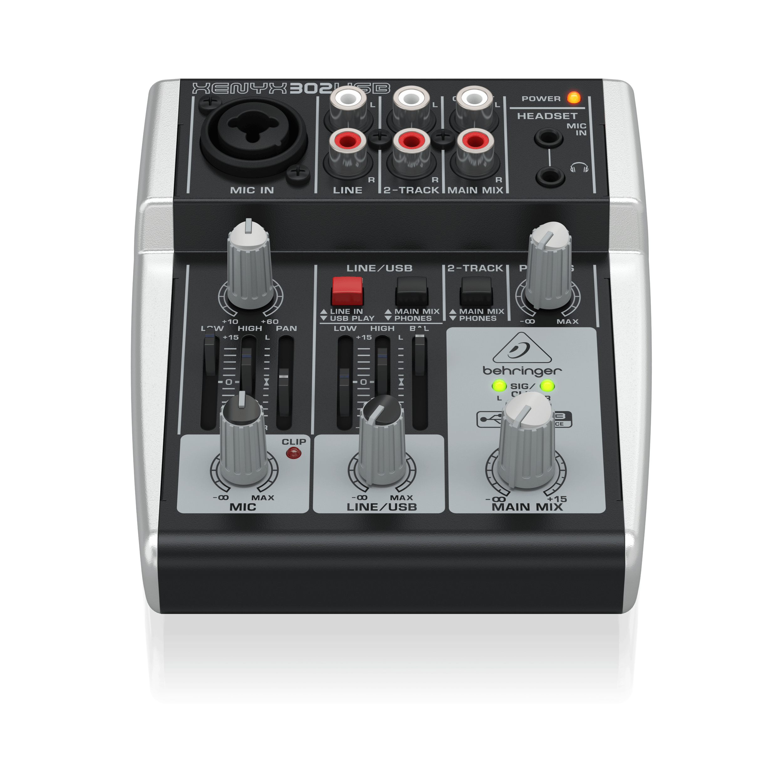 מיקסר 5 כניסות USB דגם XENYX 302 USB מבית BEHRINGER