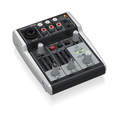 מיקסר 5 כניסות USB דגם XENYX 302 USB מבית BEHRINGER