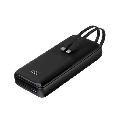 סוללת טעינה שני כבלים מובנים צד+צג דגם MPB20PD22.5W2CS  MIRACASE