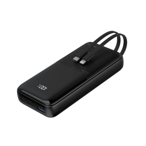 סוללת טעינה שני כבלים מובנים צד+צג דגם MPB20PD22.5W2CS  MIRACASE