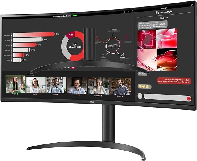 מסך מחשב 34 אינטש LG 34WR55QC-B UWQHD