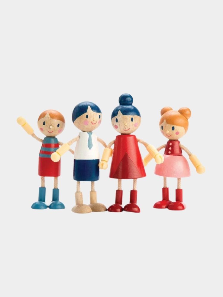 מארז 4 בובות עץ