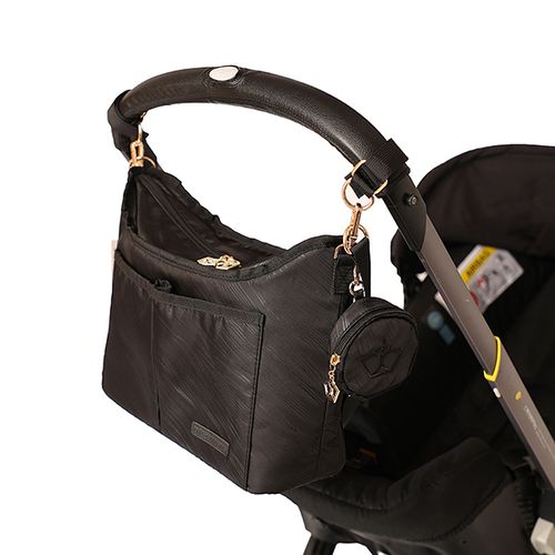 תיק דגם ברק שחור קווים מבריקים