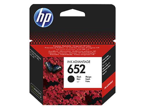 ראש דיו מקורי שחור HP 652 F6V25AE 