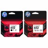 זוג ראשי דיו מקוריים שחור וצבעוני HP 652 