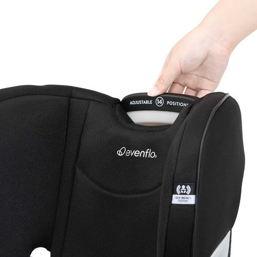 כיסא בטיחות מסתובב 360 משולב בוסטר דגם REVOLVE 360 EXTAND עם מערכת SENSOR SAFE אוונפלו צבע שחור Onyx Black