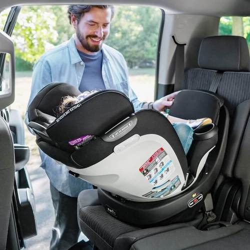 כיסא בטיחות מסתובב 360 משולב בוסטר דגם REVOLVE 360 EXTAND עם מערכת SENSOR SAFE אוונפלו צבע שחור Onyx Black