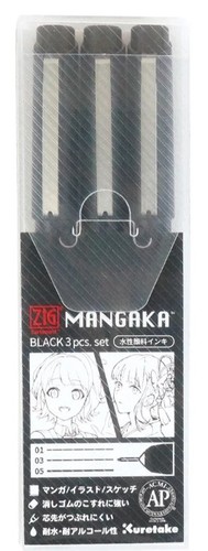סט 3 טושים דקים MANGAKA