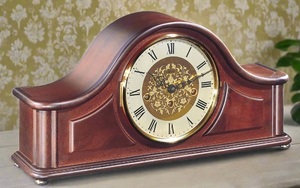 Hermle ACTON שעון נפולאון מנטל מכני 21142070340, מהגוני