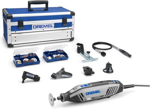 דרמל 4250 פלטינום DREMEL 4250JK כולל 128 אביזרים ו־6 עזרים- המולטיטול החזק של דרמל במזוודה קשיחה