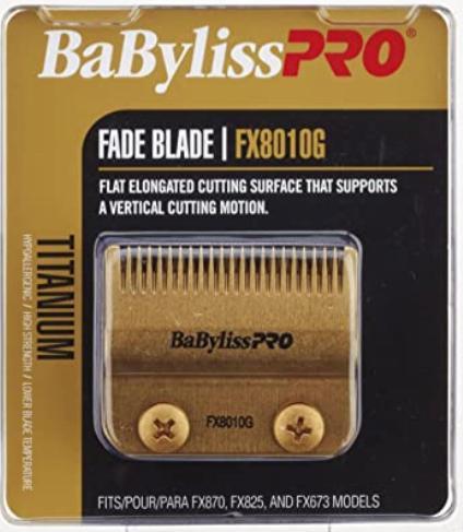 סכין פייד מקורית מטיטניום מוזהב BaBylissPRO FX8010G למכונות תספורת