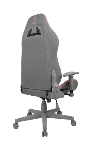 כיסא גיימינג  בציפוי בד נושם Dragon Cyber GAMING CHAIR בצבע אפור/ורוד