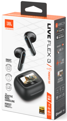 אוזניות אלחוטיות עם מארז טעינה חכם JBL Live Flex 3 TWS ANC